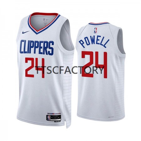 Maillot Basket Los Angeles Clippers Norman Powell 24 Nike 2022-23 Association Edition Blanc Swingman - Homme
